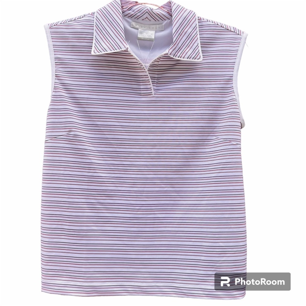 Nike golf striped sleeveless‎ top size S